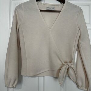 Madewell Texture & Thread Crepe Wrap Top